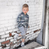 Biker Shorts- Heather Gray - Posh Kiddos