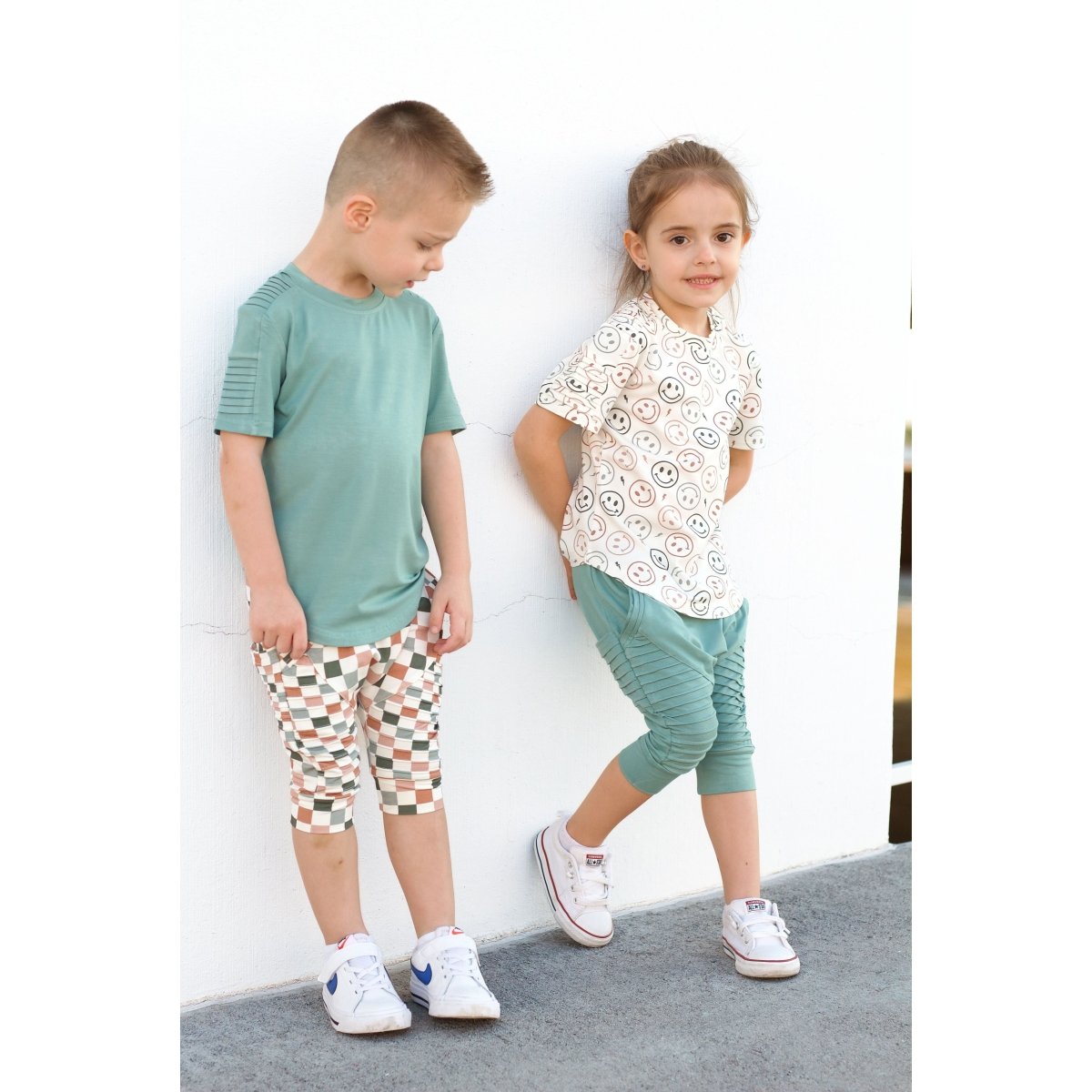 Biker Shorts- Sea Green - Posh Kiddos