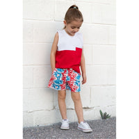 Color Block Tank- Red - Posh Kiddos