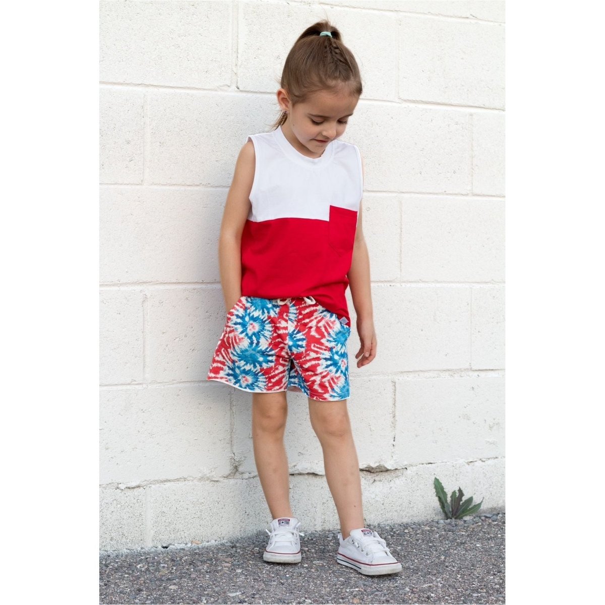 Color Block Tank- Red - Posh Kiddos