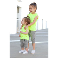 Hooded Tank- Neon Yellow Ribbed - Posh Kiddos