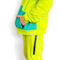 Essential Hoodie - Lime Colorblock - Posh Kiddos