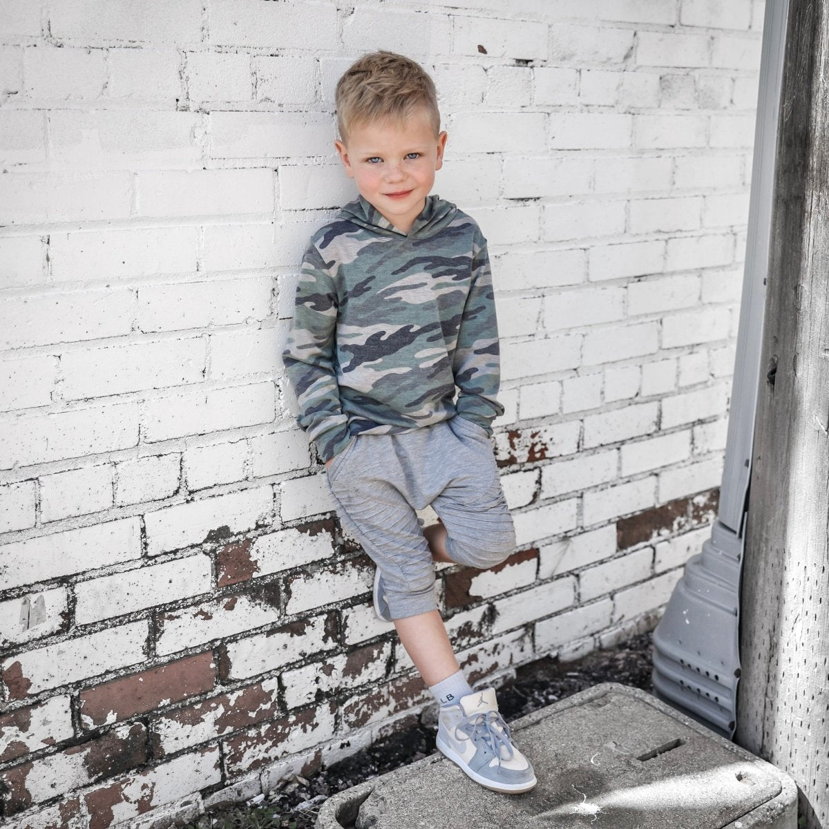 Biker Shorts- Heather Gray - Posh Kiddos