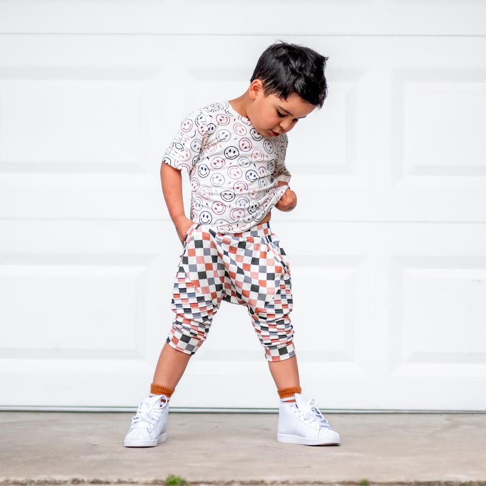 Biker Shorts- Checker - Posh Kiddos