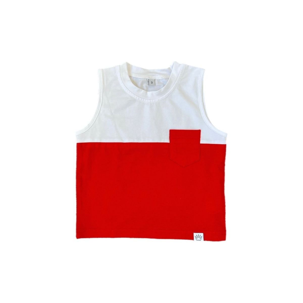 Color Block Tank- Red - Posh Kiddos