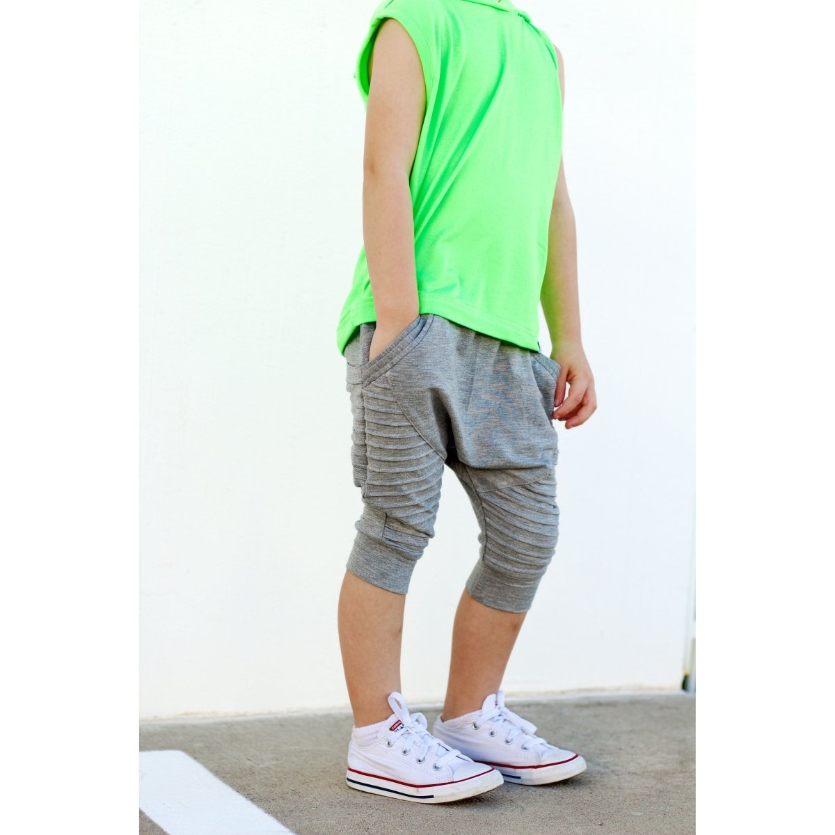 Biker Shorts- Heather Gray - Posh Kiddos