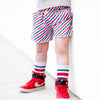 Summer Leisure Shorts- Americana Stripes - Posh Kiddos