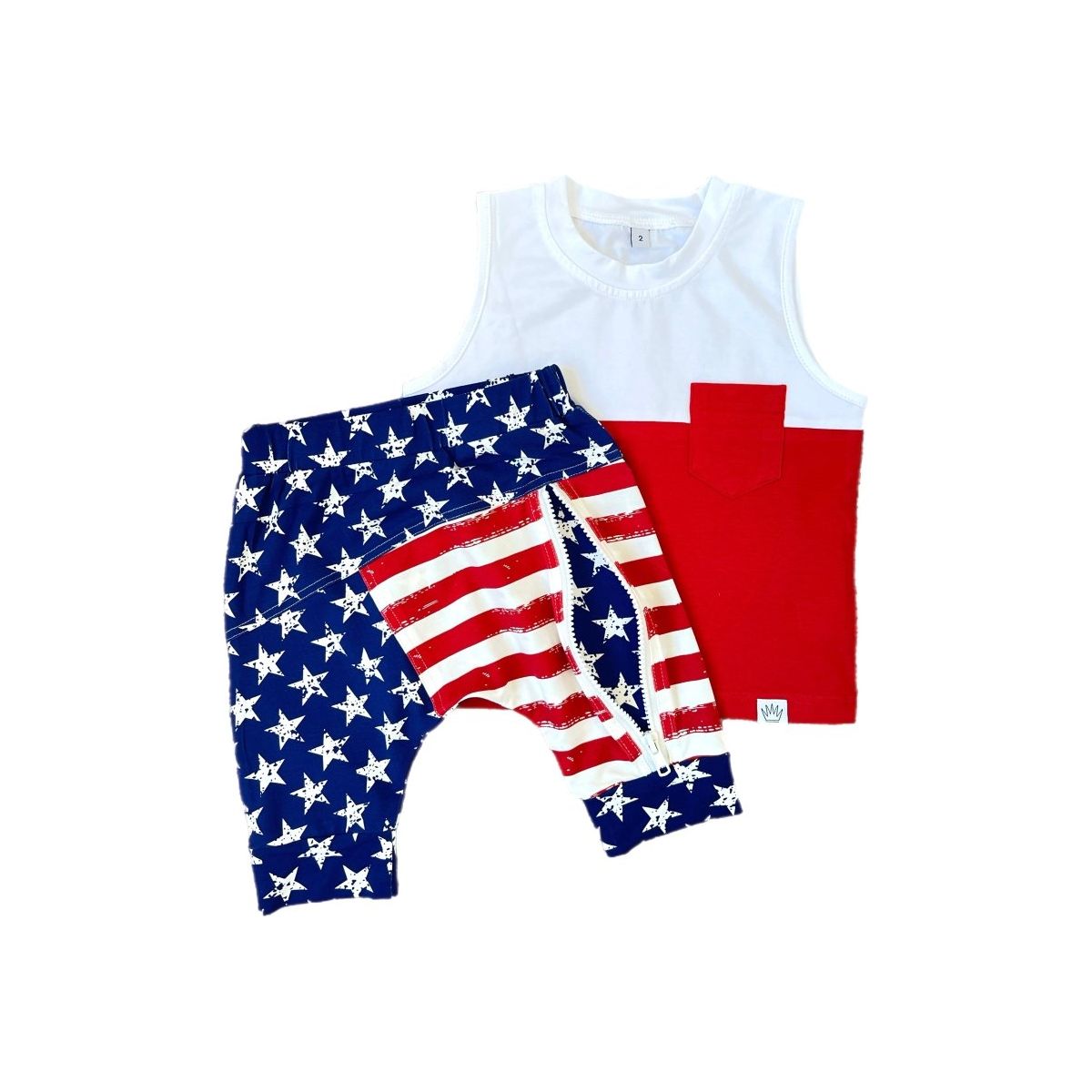 Color Block Tank- Red - Posh Kiddos