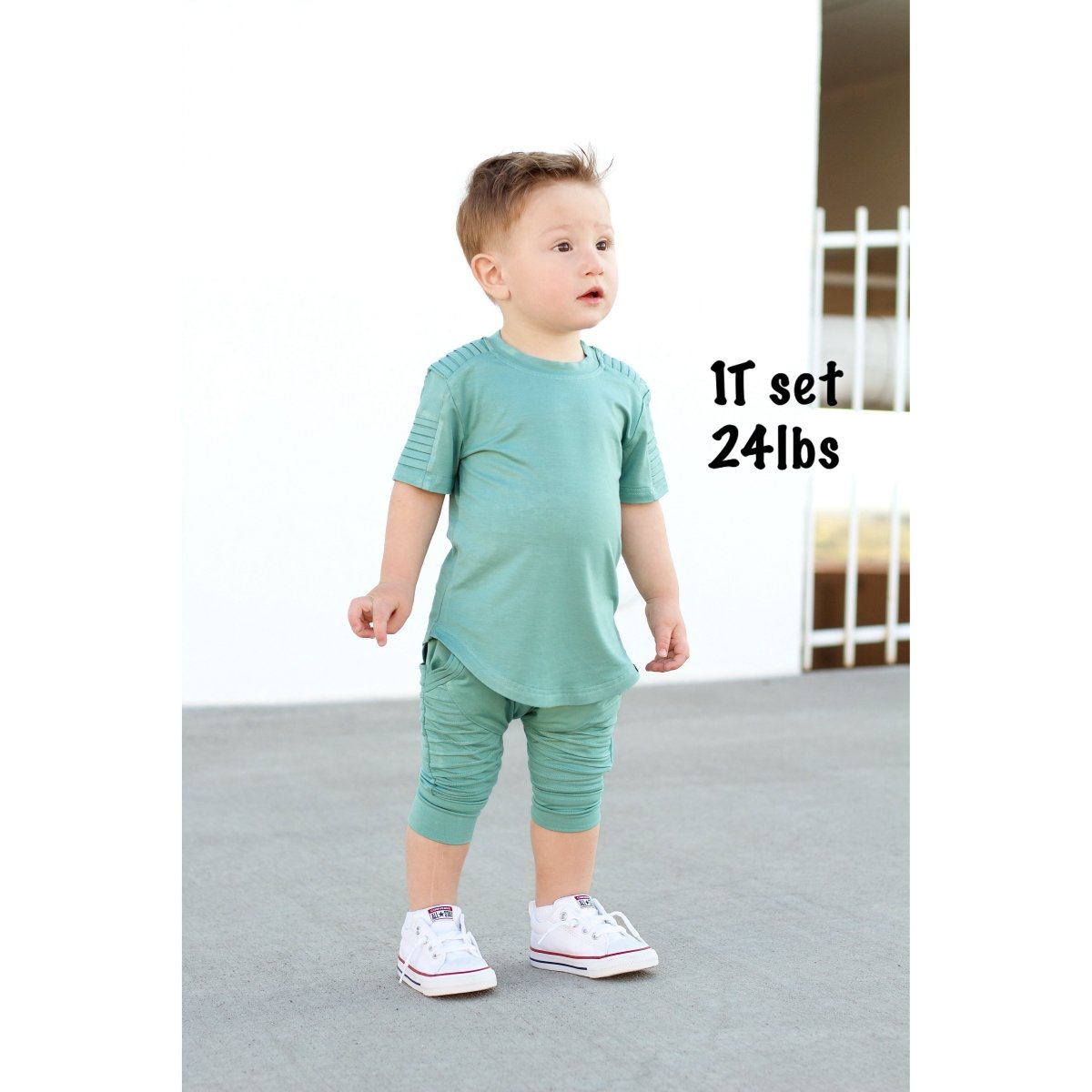 Biker Shorts- Sea Green - Posh Kiddos