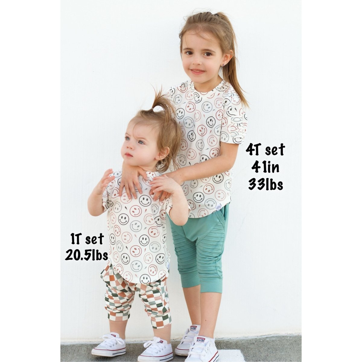 Short Sleeve Biker Shirt- Smiley - Posh Kiddos