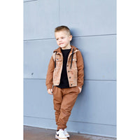 Denim Hoodie- Spice - Posh Kiddos