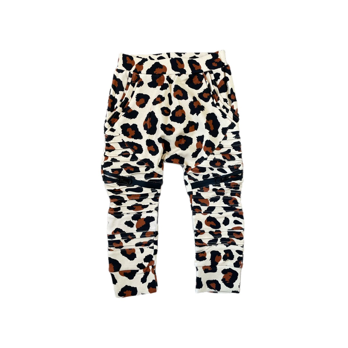 Biker Joggers- Rust Leopard - Posh Kiddos