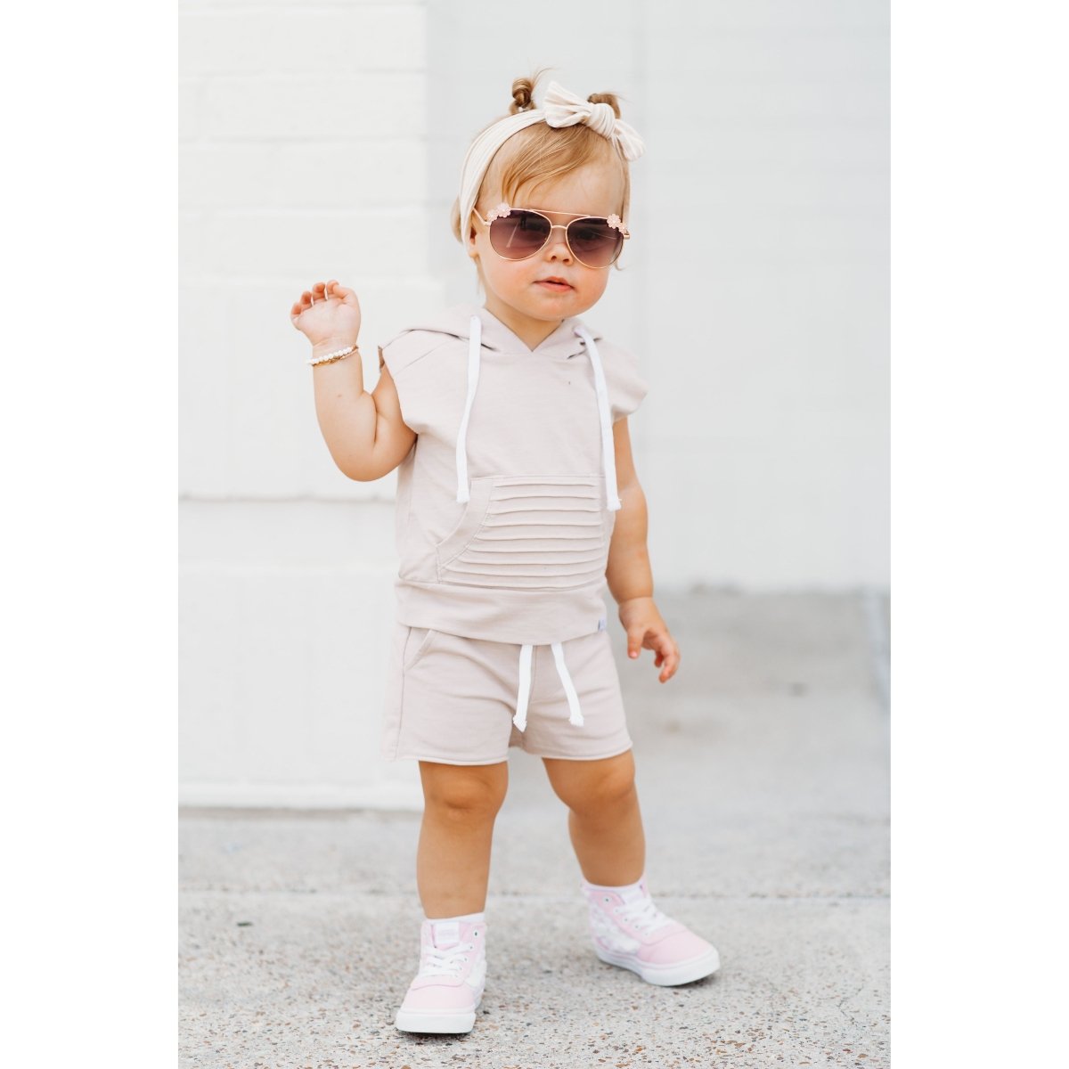Summer Leisure Shorts- Sand - Posh Kiddos