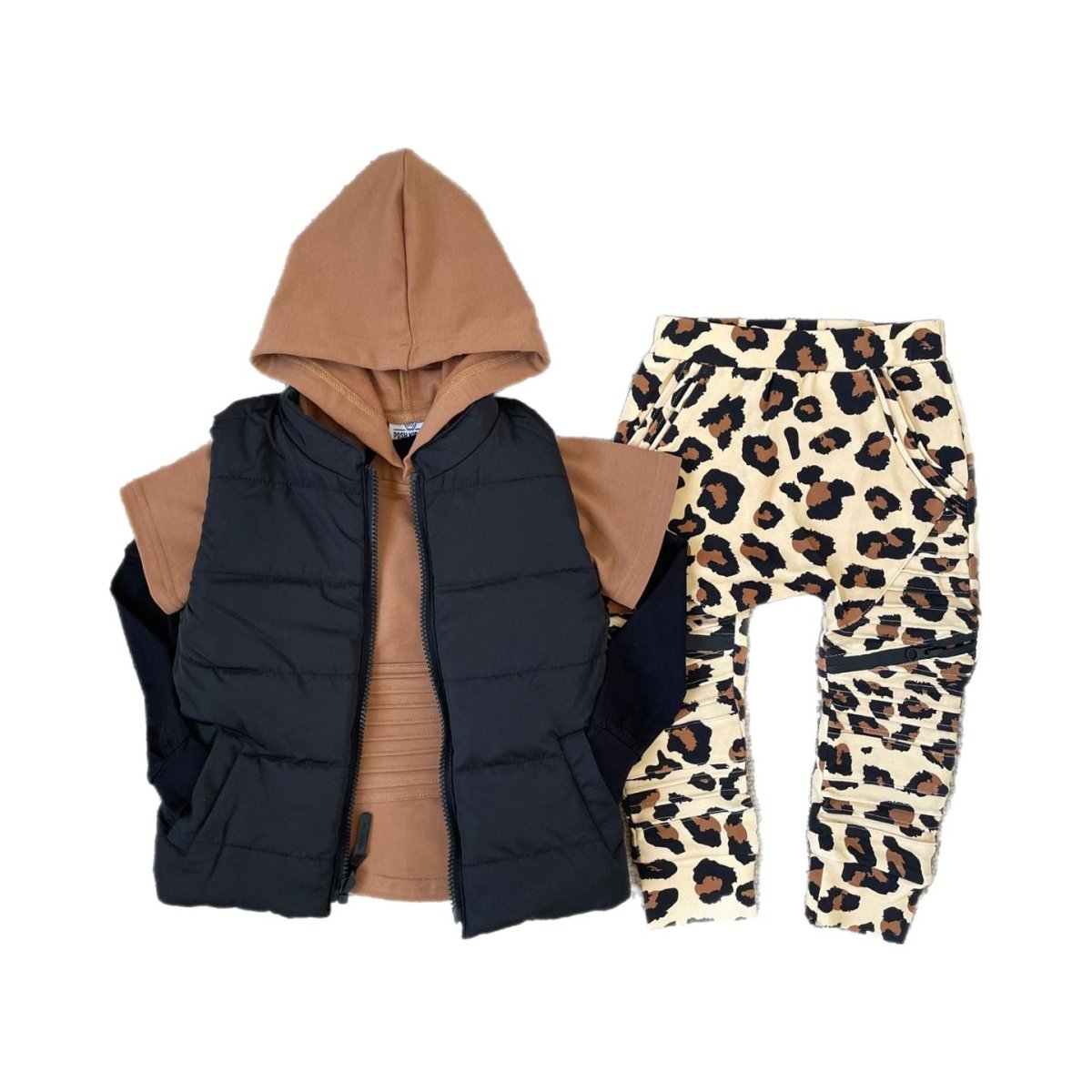 Biker Joggers- Fall Leopard - Posh Kiddos