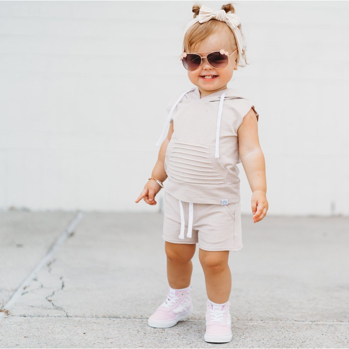 Summer Leisure Shorts- Sand - Posh Kiddos