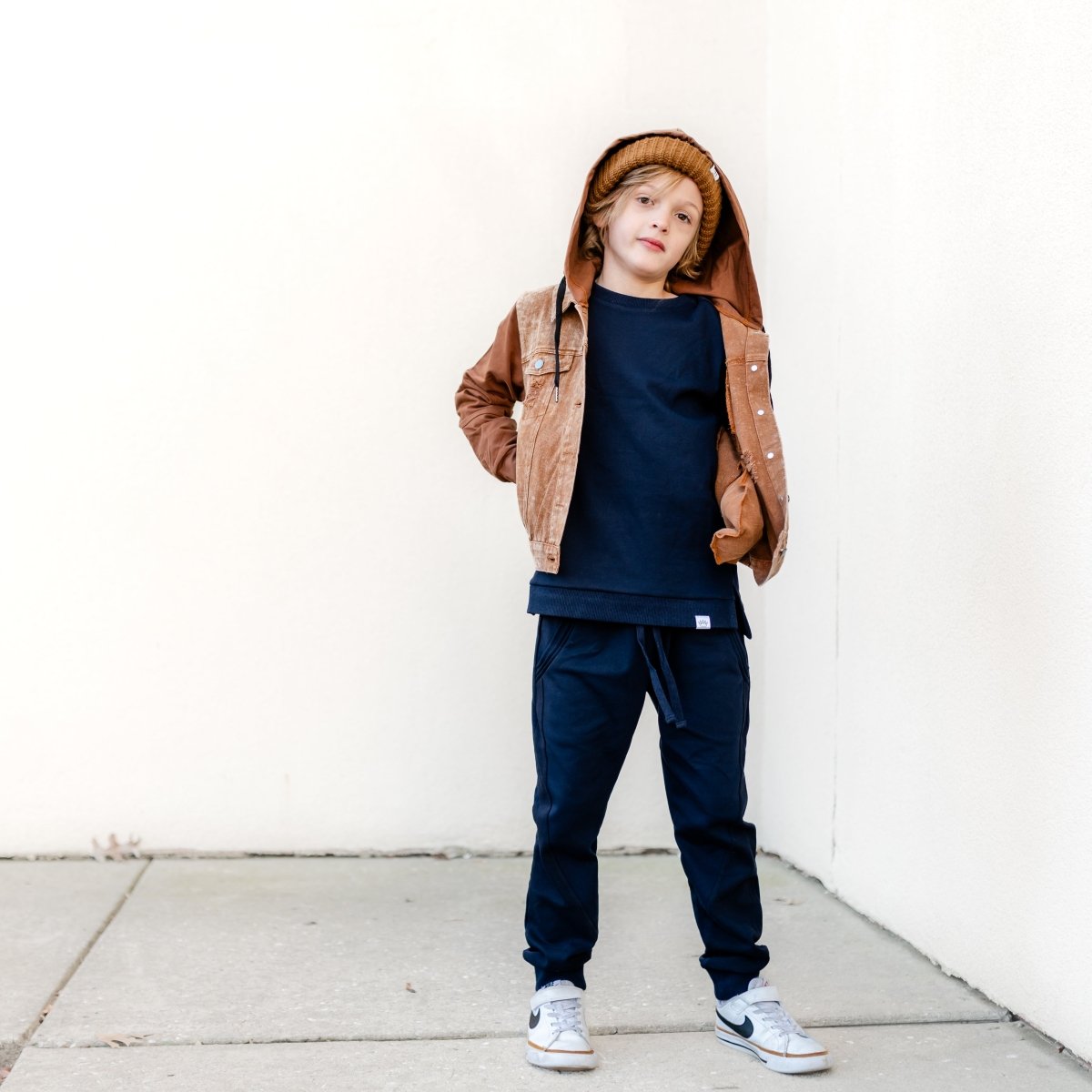 Crewneck- Navy - Posh Kiddos