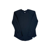 Long Sleeve Biker Shirt- Black - Posh Kiddos