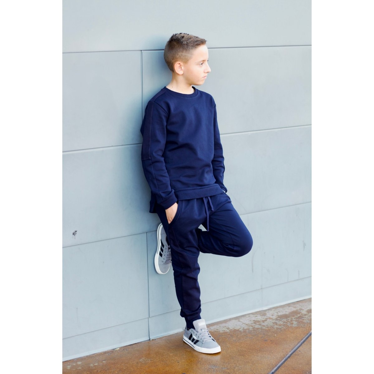 Crewneck- Navy - Posh Kiddos