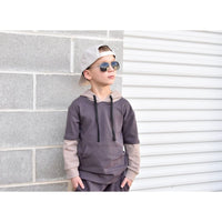 Lounge Hoodie- Dusty Brown - Posh Kiddos