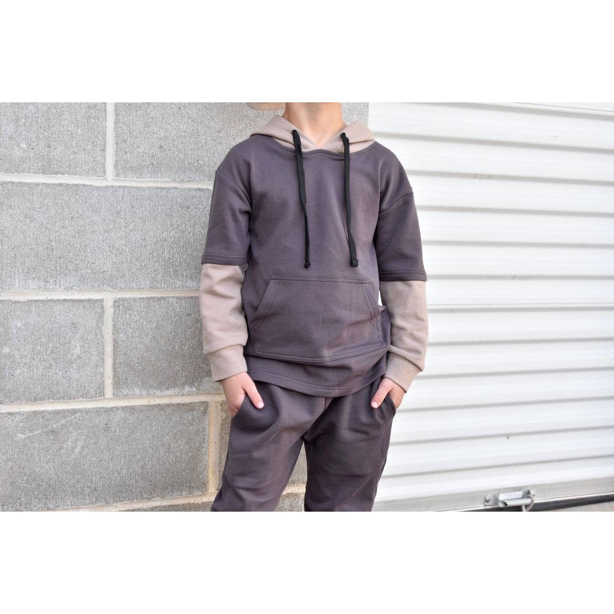 Lounge Hoodie- Dusty Brown - Posh Kiddos