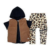 Biker Joggers- Fall Leopard - Posh Kiddos