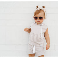 Summer Leisure Shorts- Sand - Posh Kiddos