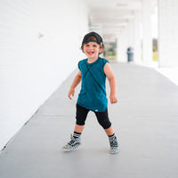 Tank- Teal Acid Wash - Posh Kiddos