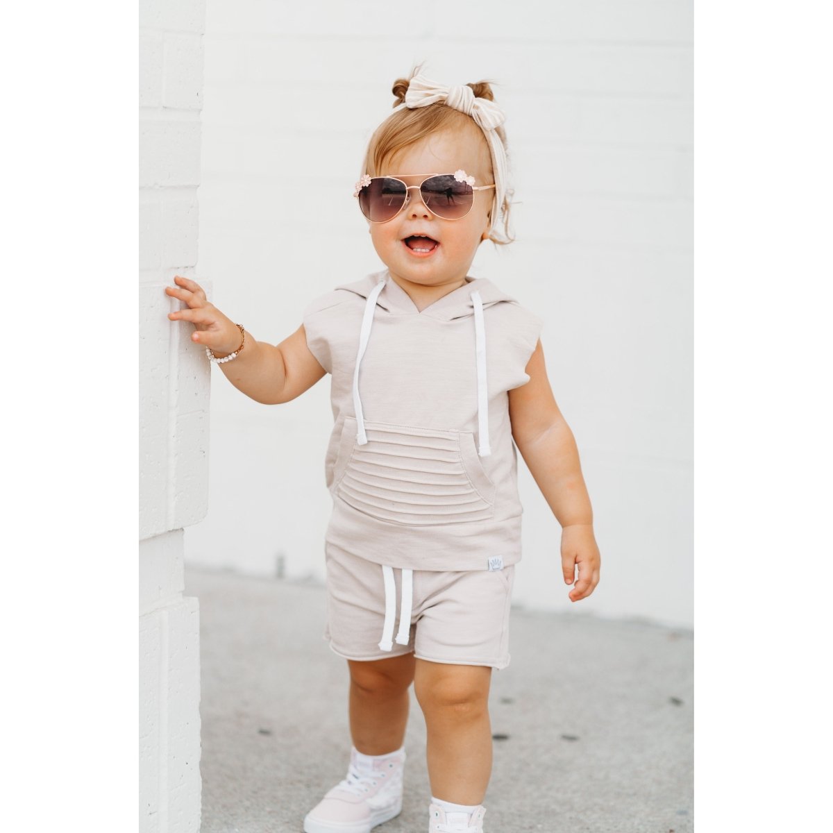 Summer Leisure Shorts- Sand - Posh Kiddos