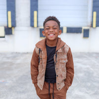 Denim Hoodie- Spice - Posh Kiddos