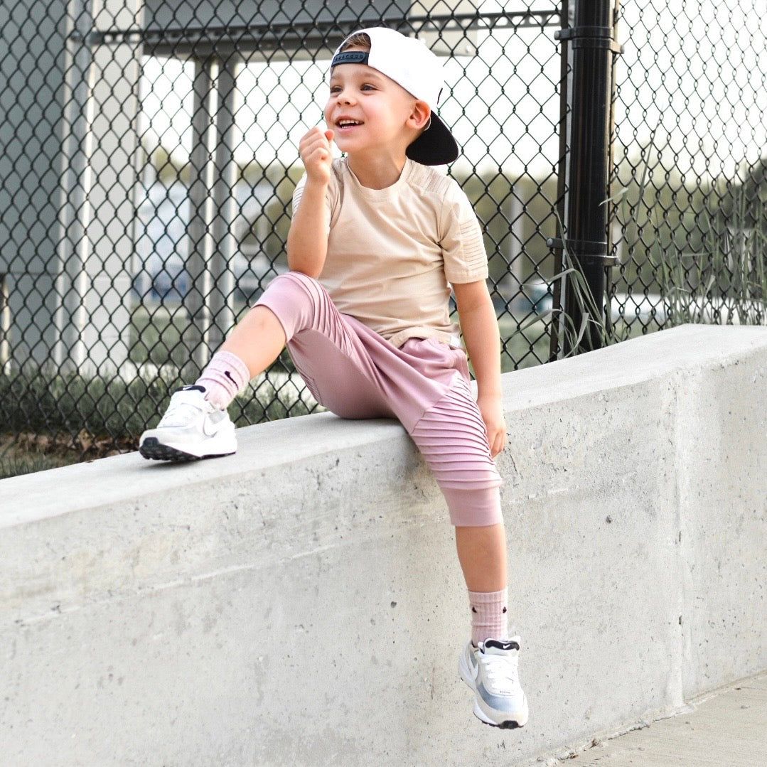 Biker Shorts- Dusty Rose - Posh Kiddos
