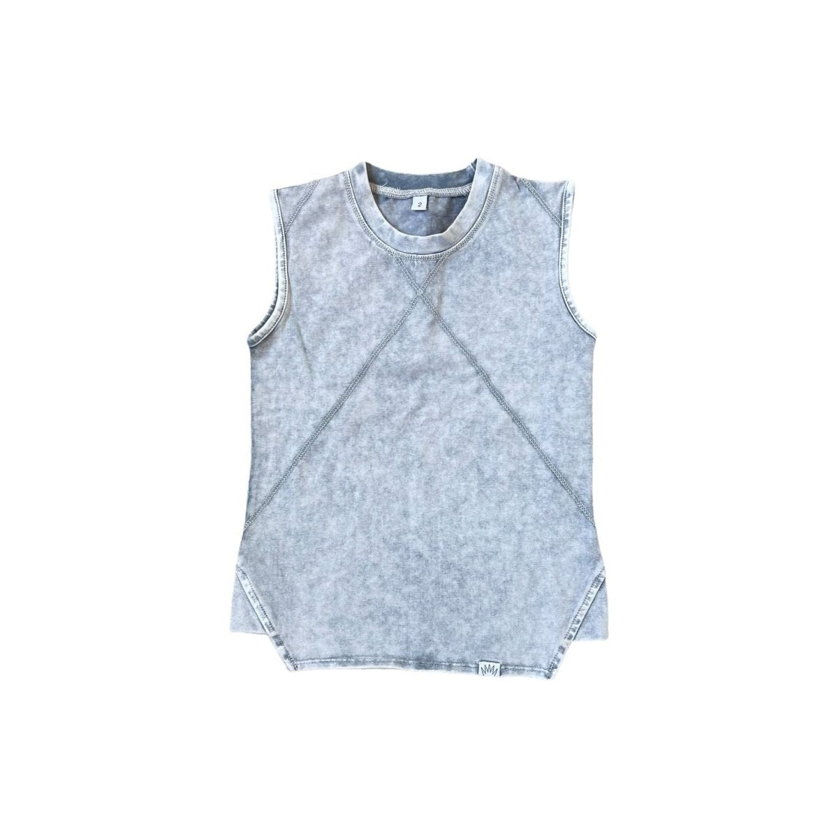 Tank- White Acid Wash - Posh Kiddos