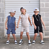 Summer Leisure Shorts- Sand - Posh Kiddos