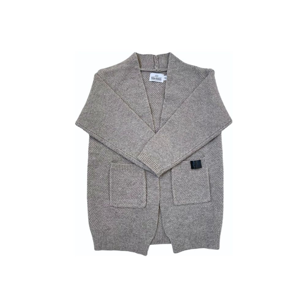 Long Cardigan- Gray Heather - Posh Kiddos