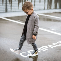Long Cardigan- Gray Heather - Posh Kiddos