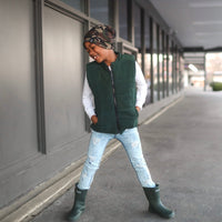 Reversible Vest- Spruce/ Black - Posh Kiddos