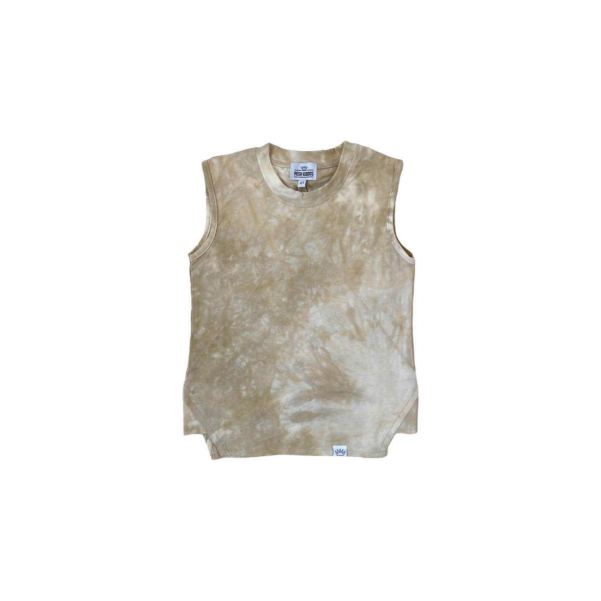 Tank- Tan Tie Dye - Posh Kiddos