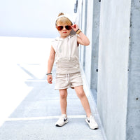 Summer Leisure Shorts- Sand - Posh Kiddos