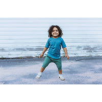 Short Sleeve Biker Shirt- Steel - Posh Kiddos