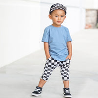 Short Sleeve Biker Shirt- Steel - Posh Kiddos