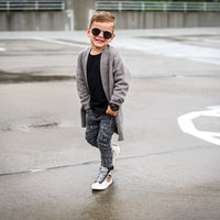 Long Cardigan- Gray Heather - Posh Kiddos