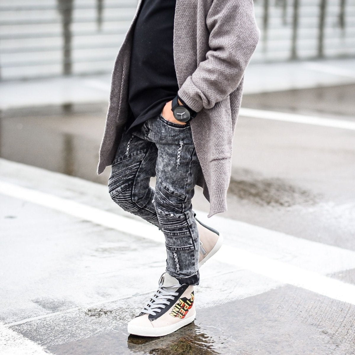 Long Cardigan- Gray Heather - Posh Kiddos