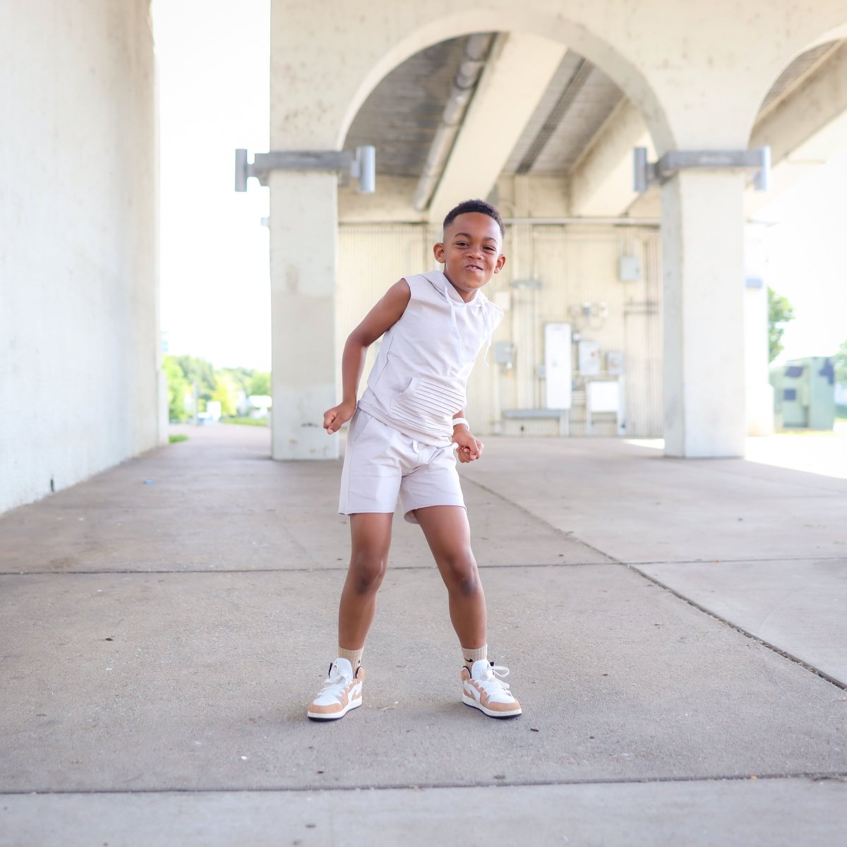 Summer Leisure Shorts- Sand - Posh Kiddos