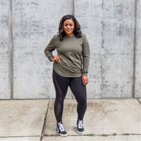 Adult Biker Shirt- Army Green - Posh Kiddos