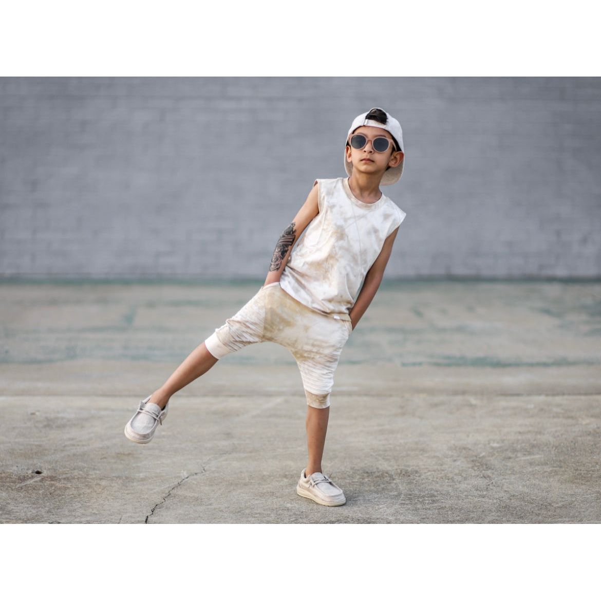 Tank- Tan Tie Dye - Posh Kiddos