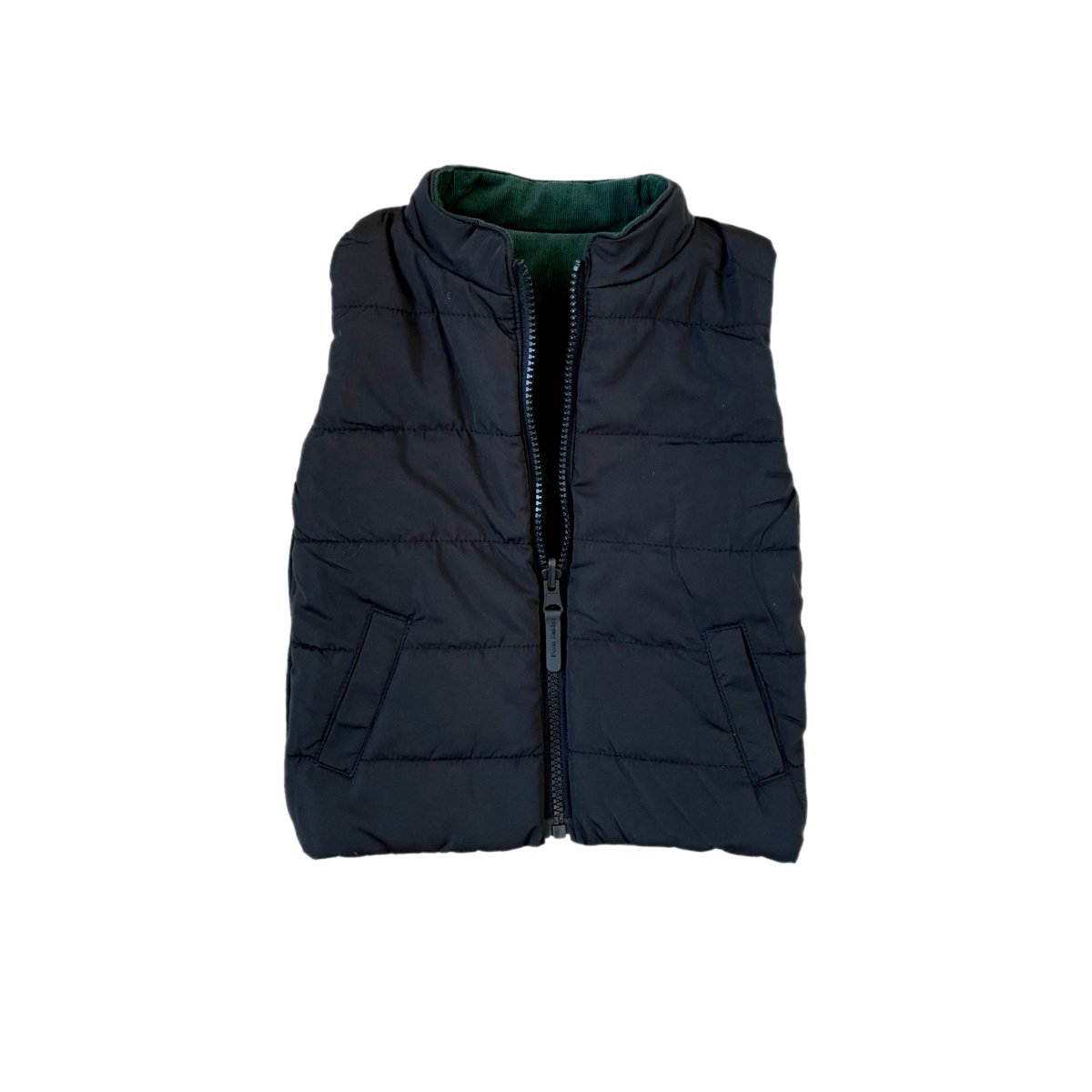 Reversible Vest- Spruce/ Black - Posh Kiddos