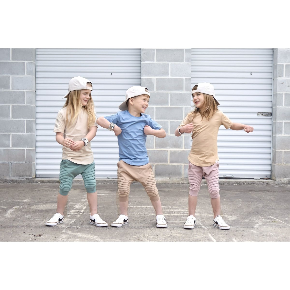 Short Sleeve Biker Shirt- Steel - Posh Kiddos