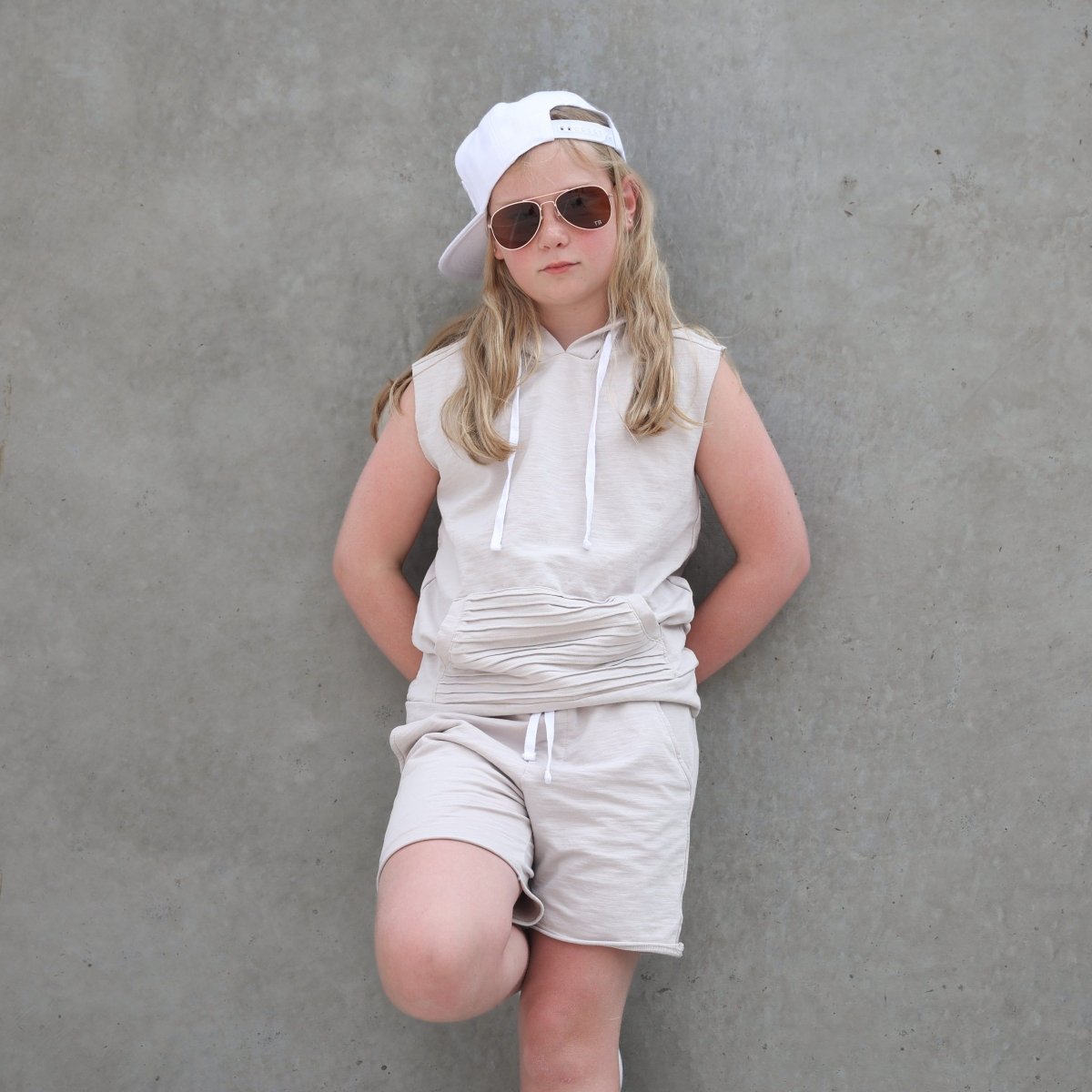 Summer Leisure Shorts- Sand - Posh Kiddos