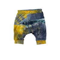 Harem Shorts- Gray Tie Dye - Posh Kiddos