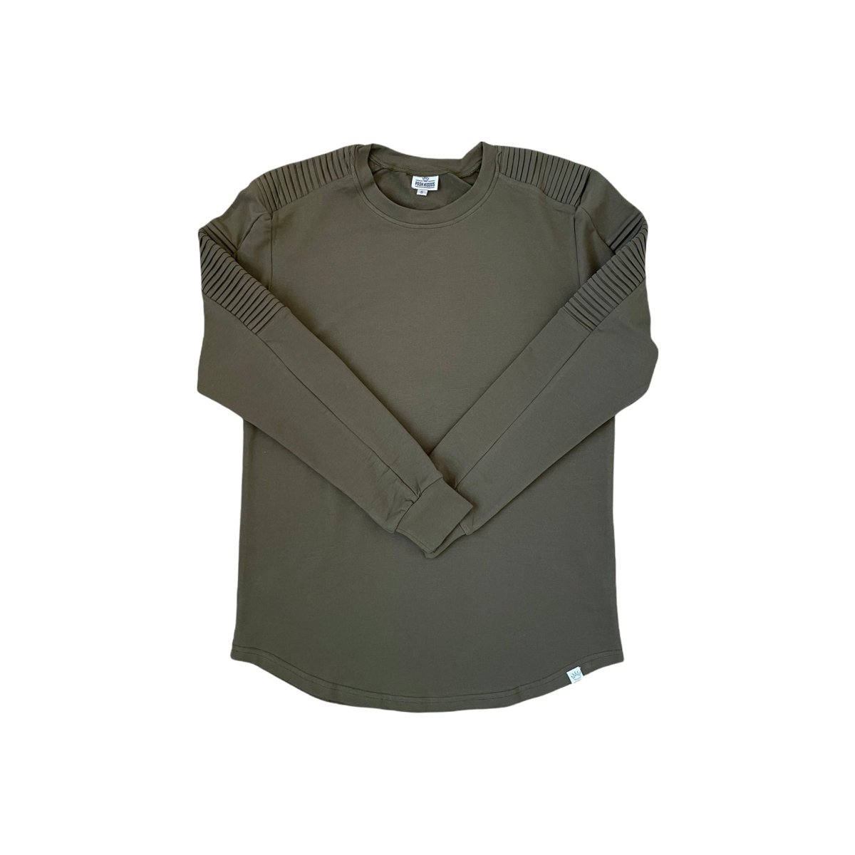 Adult Biker Shirt- Army Green - Posh Kiddos