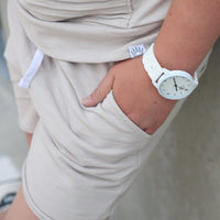 Summer Leisure Shorts- Sand - Posh Kiddos